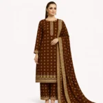 Al-Firdoos 3 Piece Digital Printed Cotton Suit