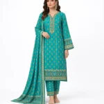 Al-Firdoos 3 Piece Digital Printed Cotton Suit