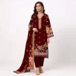 Al-Firdoos 3 Piece Digital Printed Cotton Suit