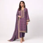 Al-Firdoos 3 Piece Digital Printed Cotton Suit