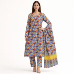 Chahat 3 Piece Digital Printed Cotton Bana Dora Suit