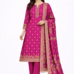 Al-Firdoos VOL-10001 Peach Floral 3 Piece Digital Printed Lawn Suit