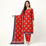 Chahat Classic Digital 3 Piece Cotton Suit