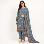 Chahat Classic Digital 3 Piece Cotton Suit