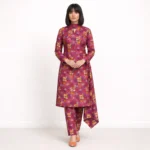 Fivee Star 3 Piece Digital Printed Cotton Suit