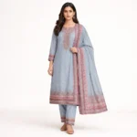 Fivee Stars 3 Piece Digital Printed Cotton Suit