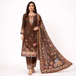 Fivee Stars 3 Piece Digital Printed Cotton Suit